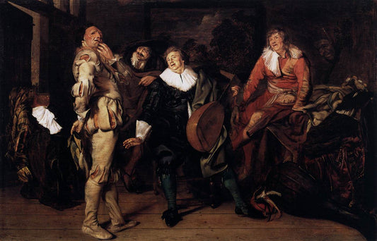 The Actors' Changing Room, vintage artwork by Pieter Codde, 12x8" (A4) Poster