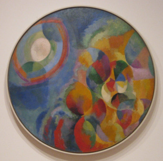 Simultaneous Contrasts:  Sun and Moon, vintage artwork by Robert Delaunay, 12x8" (A4) Poster