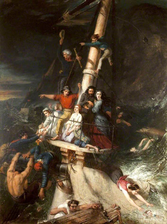 The Lifeboat, vintage artwork by Marshall Claxton, A3 (16x12") Poster Print