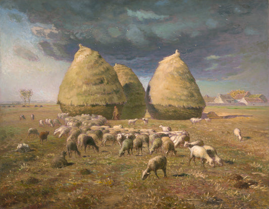 Haystacks, Autumn, vintage artwork by Jean-François Millet, A3 (16x12") Poster Print