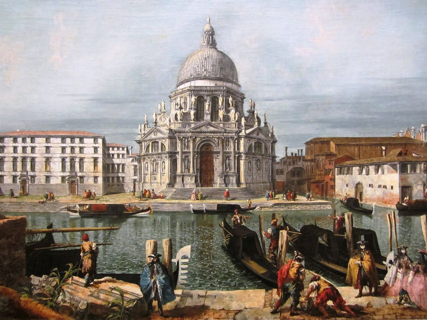 The Church of Santa Maria della Salute, Venice, vintage artwork by Michele Giovanni Marieschi, 12x8" (A4) Poster