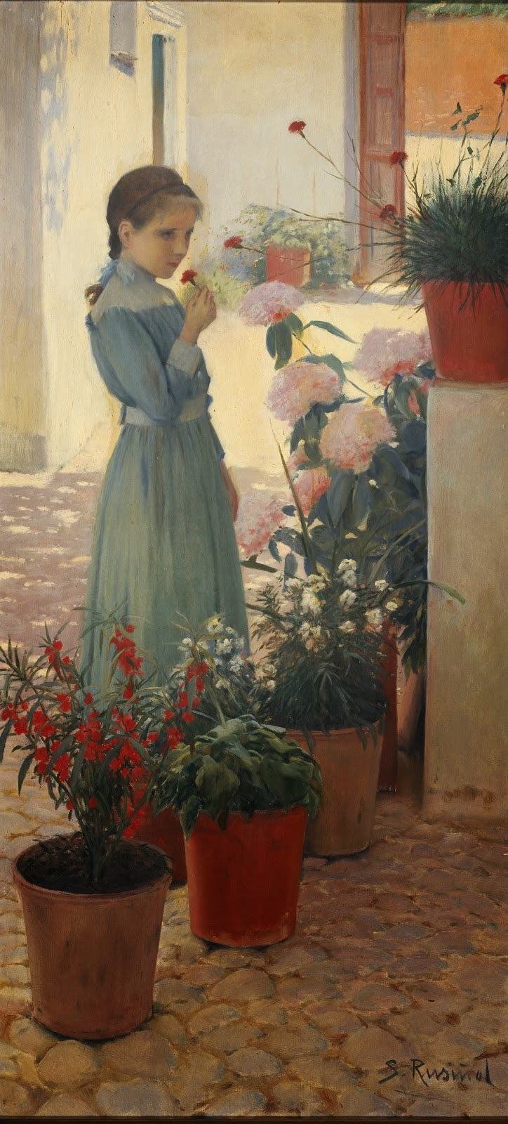 La nena de la Clavellina by Santiago Rusinol Prats,A3(16x12")Poster