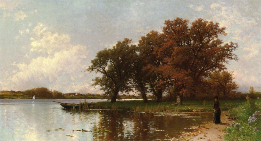 Early Autumn on Long Island, vintage artwork by Alfred Thompson Bricher, 12x8" (A4) Poster