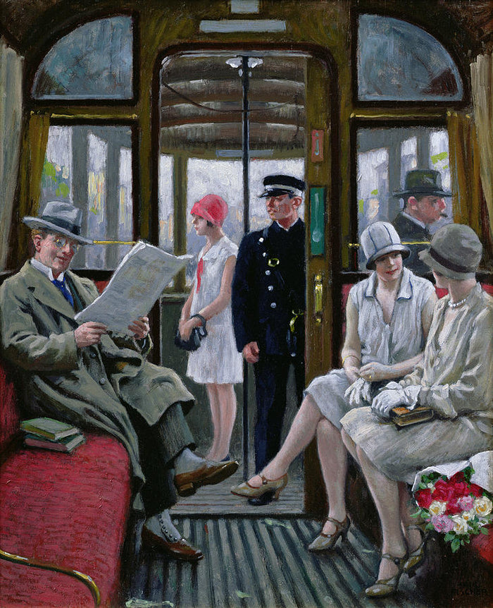 Copenhagen Tram by Paul-Gustave Fischer,A3(16x12