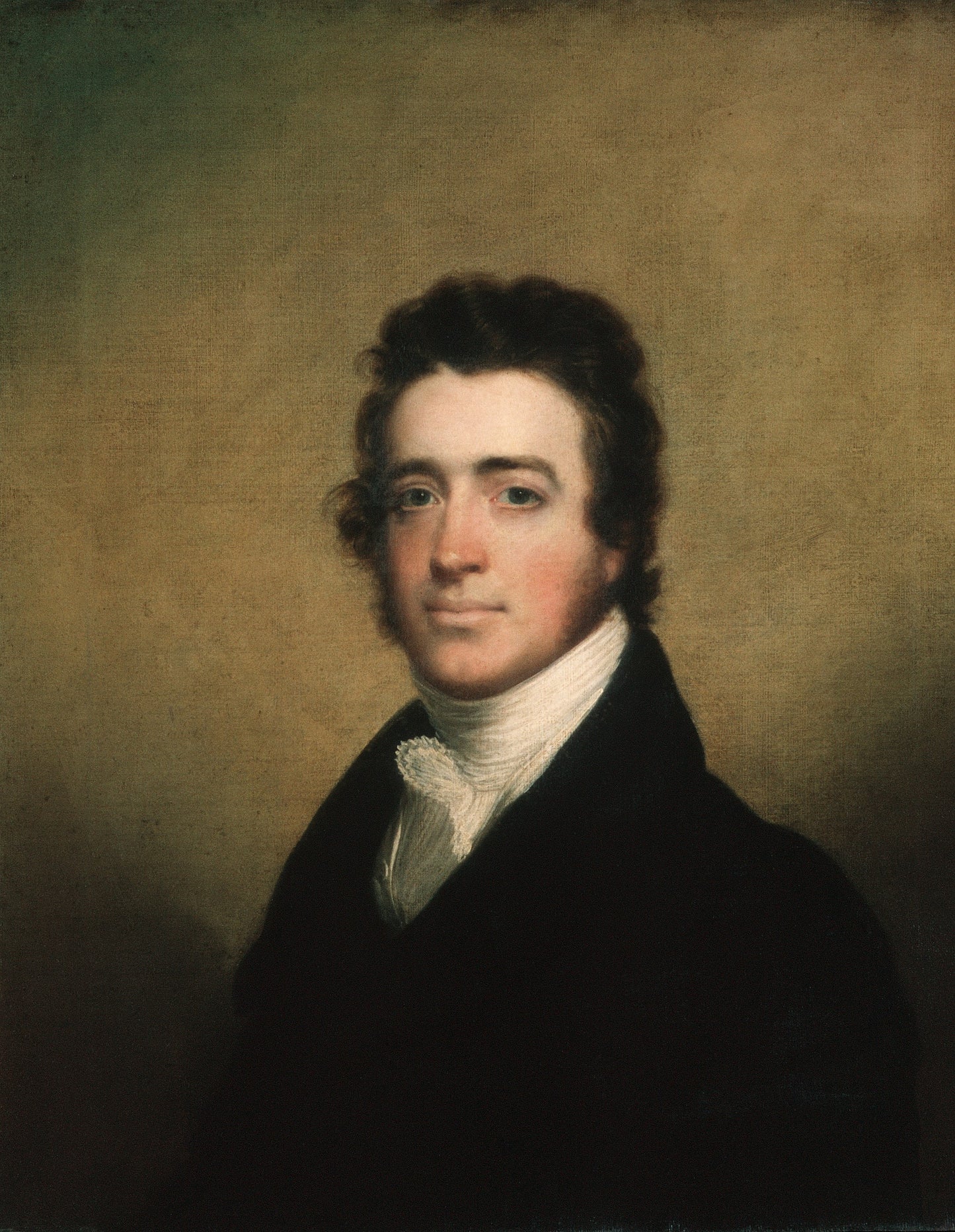 Augustus Washington Clason, vintage artwork by Attributed to John Wesley Jarvis, 12x8" (A4) Poster