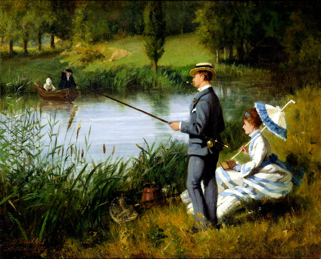 The Fishing Party, vintage artwork by Walter Dendy Sadler, 12x8" (A4) Poster