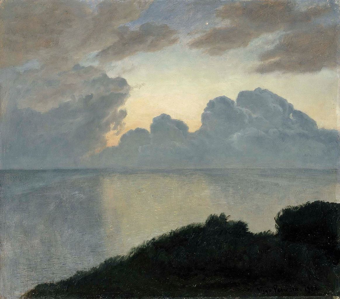 Summer night by the sea, Tisvilde by Viggo Pedersen,A3(16x12")Poster