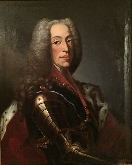 Kurfürst Karl I. Albrecht von Bayern, vintage artwork by UNKNOWN, German School 18th Century, 12x8" (A4) Poster