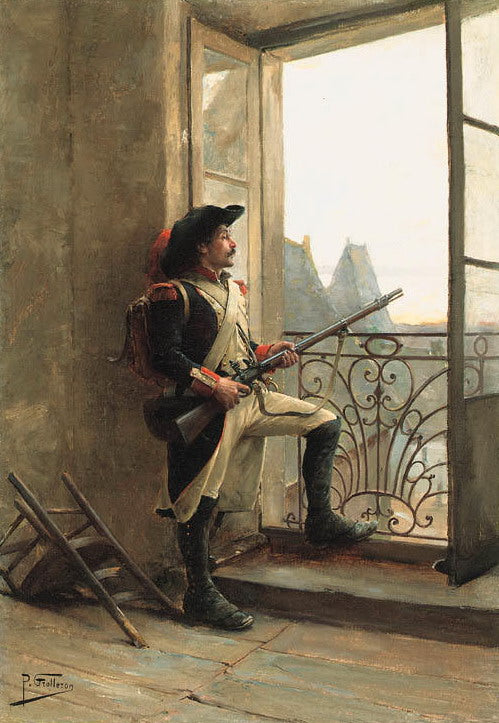 Keeping watch, vintage artwork by Paul-Louis-Narcisse Grolleron, 12x8" (A4) Poster