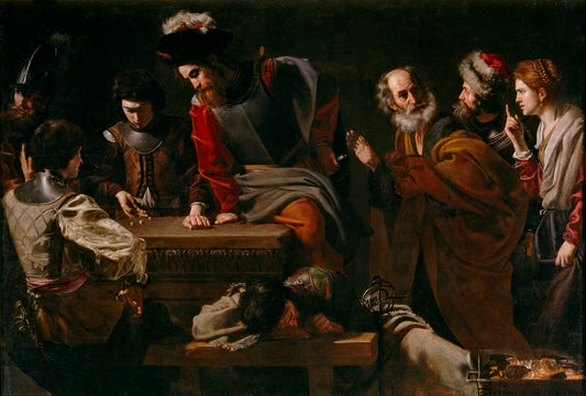 Denial of Saint Peter, vintage artwork by Nicolas Tournier, 12x8" (A4) Poster