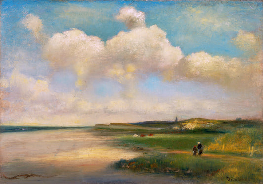 From Amagansett to East Hampton, vintage artwork by George Bogert, 12x8" (A4) Poster