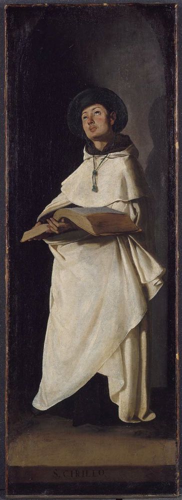 Saint Cyril of Constantinople, vintage artwork by Francisco de Zurbarán, 12x8" (A4) Poster