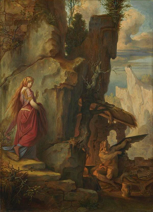 Wieland the Blacksmith, vintage artwork by Moritz von Schwind, A3 (16x12") Poster Print