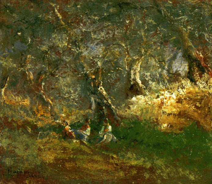 Olive Trees in Bordigera by Pompeo Mariani,A3(16x12")Poster