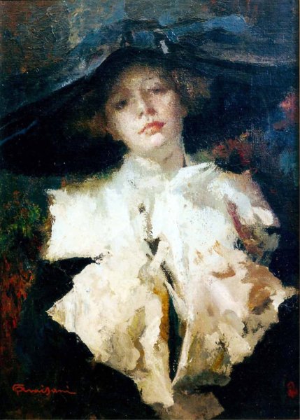 Portrait of Lyda Borelli by Giuseppe Amisani,16x12(A3) Poster