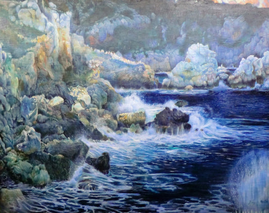 The Enchanted Cove, vintage artwork by Joaquin Mir  Trinxet, 12x8" (A4) Poster
