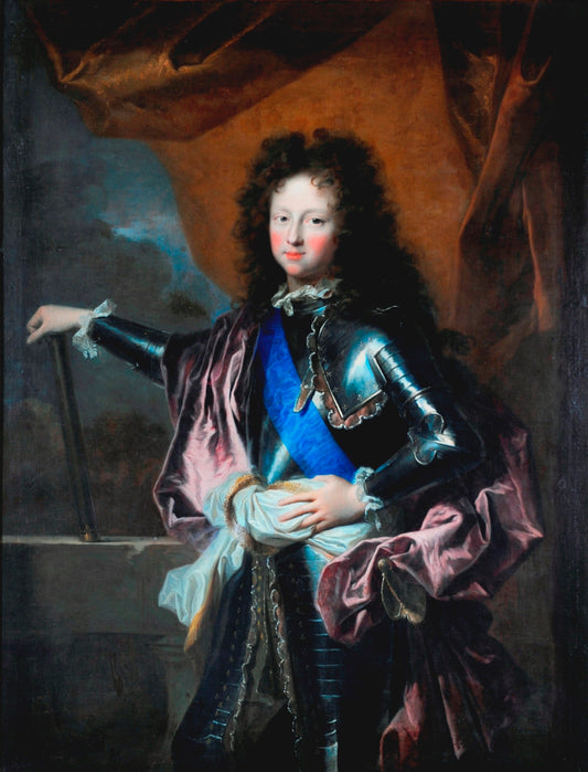 Portrait of the Duke of Chartres, vintage artwork by Hyacinthe Rigaud, 12x8" (A4) Poster