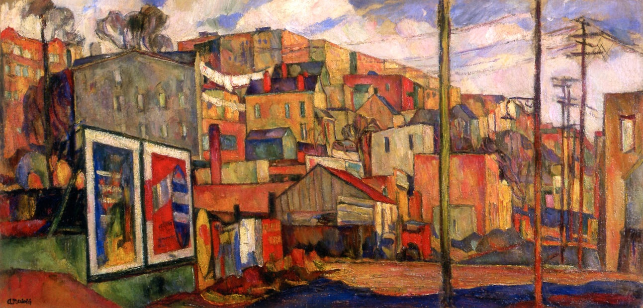 Morris Avenue, New York I by Abraham A. Manievich,16x12(A3) Poster