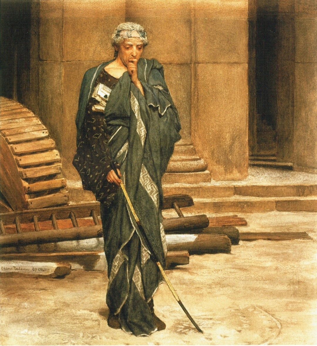 The Architect of the Coliseum, vintage artwork by Sir Lawrence Alma-Tadema, 12x8" (A4) Poster