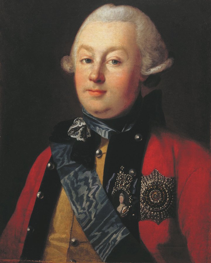 Portrait of Prince G.G. Orlov, vintage artwork by Carl Ludwig Christin ...