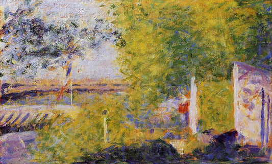 The Bineau Bridge, vintage artwork by Georges Seurat, 12x8" (A4) Poster