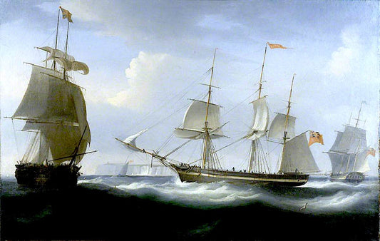 The Ship 'Delaford', vintage artwork by William John Huggins, 12x8" (A4) Poster