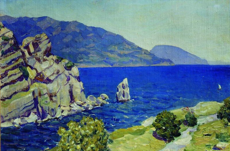 Crimea, vintage artwork by Apollinari Vasnetsov, 12x8" (A4) Poster