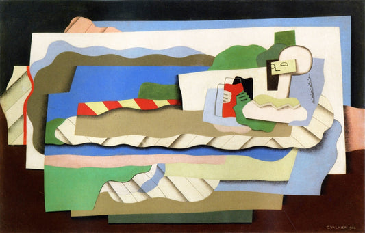 Reclining Girl, vintage artwork by Georges Valmier, 12x8" (A4) Poster