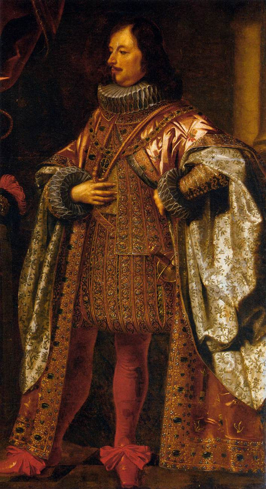 Portrait of Vincenzo II Gonzaga Con le Vesti dell' Ordine del Redentore, vintage artwork by Justus Sustermans, 12x8" (A4) Poster