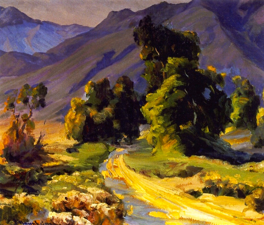 Desert Road, vintage artwork by Jean Mannheim, 12x8" (A4) Poster