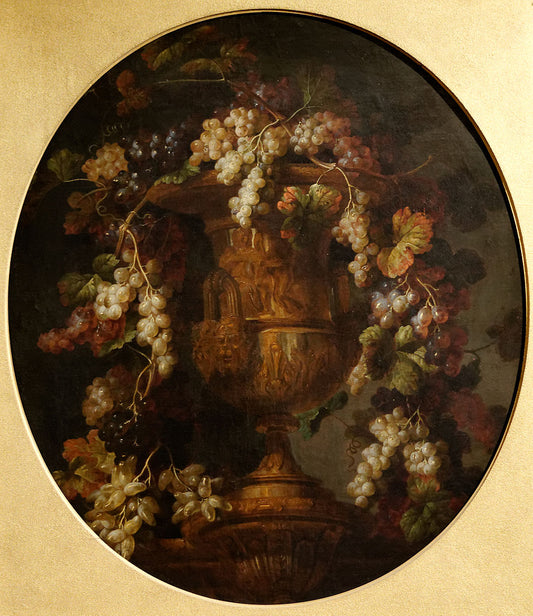 Vase with Fruit, vintage artwork by Jean-Baptiste Belin de Fontenay, 12x8" (A4) Poster