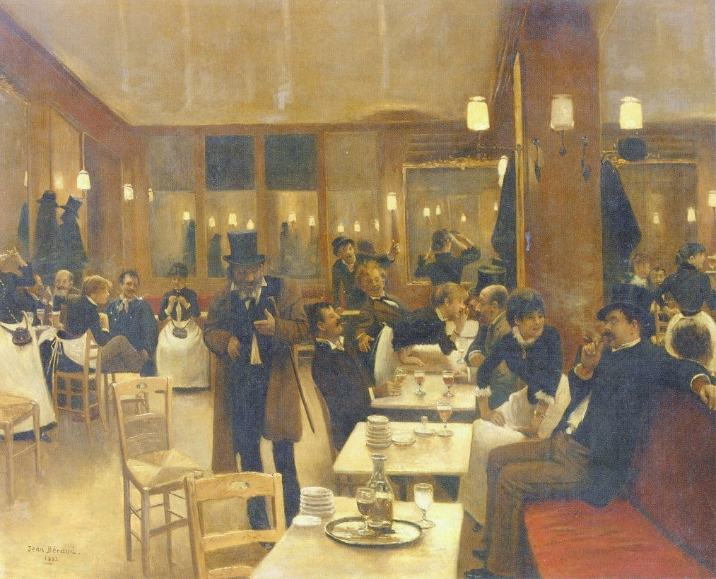 La brasserie, vintage artwork by Jean-Georges Beraud, 12x8" (A4) Poster