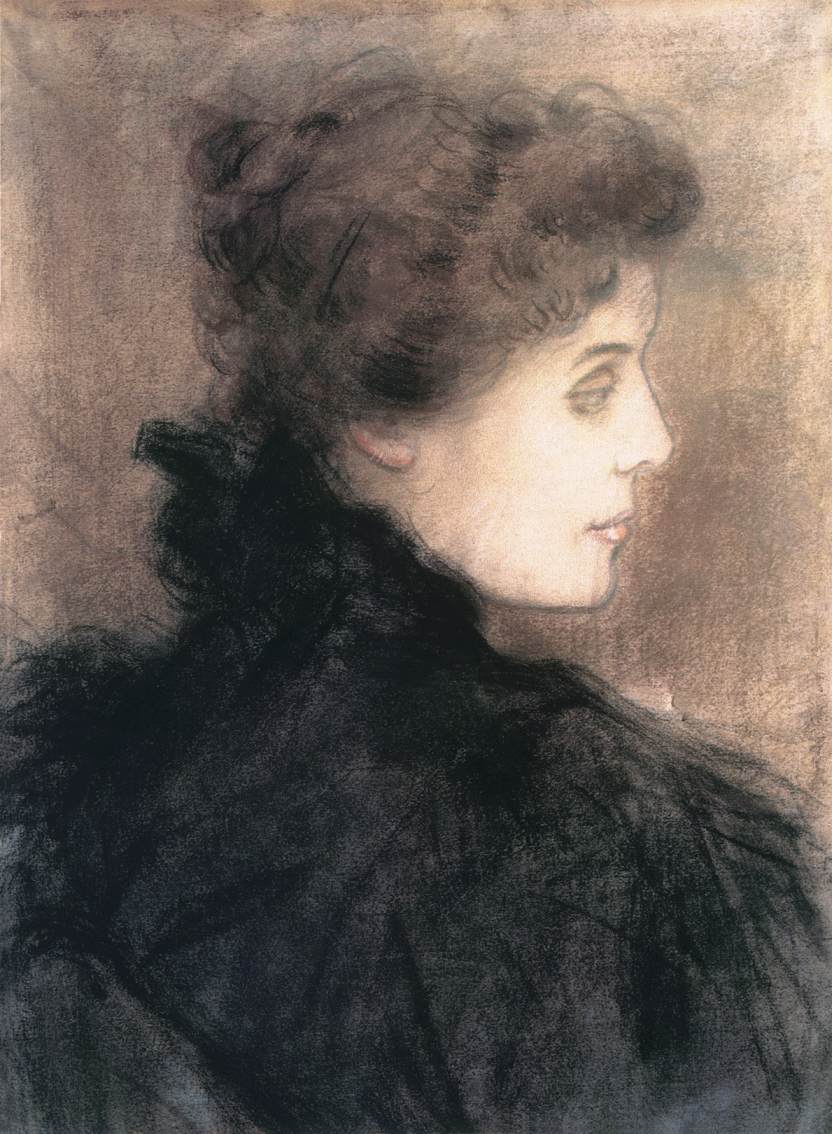 Countess Tivadar Andrássy, vintage artwork by József Rippl-Rónai, 12x8" (A4) Poster