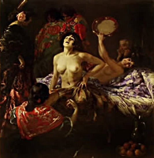 Desnudo, vintage artwork by Julio Vila y Prades, 12x8" (A4) Poster