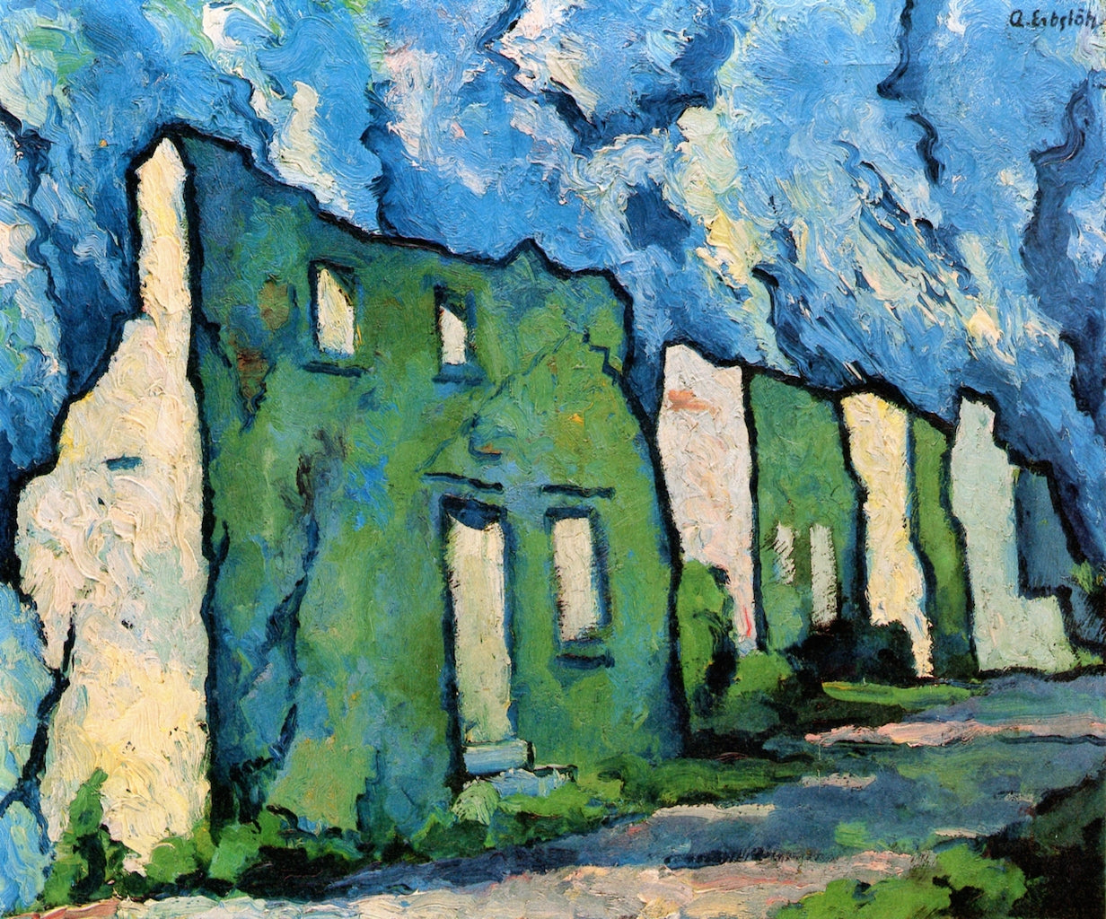 Montigny, vintage artwork by Adolf Erbslöh, 12x8" (A4) Poster