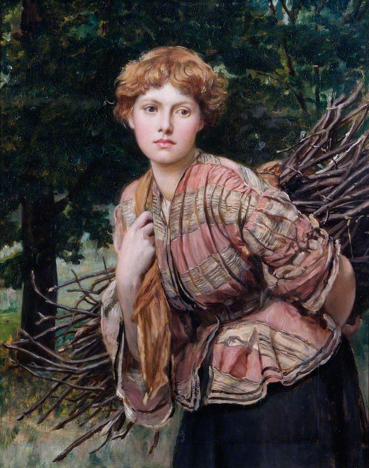 The Gamekeeper's Daughter, vintage artwork by Valentine Cameron Prinsep, 12x8" (A4) Poster