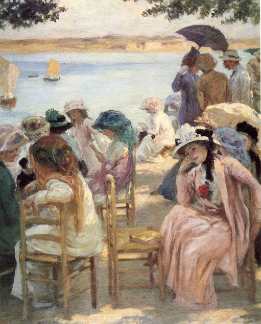 The Cliff Path, vintage artwork by Rupert Bunny, 12x8" (A4) Poster