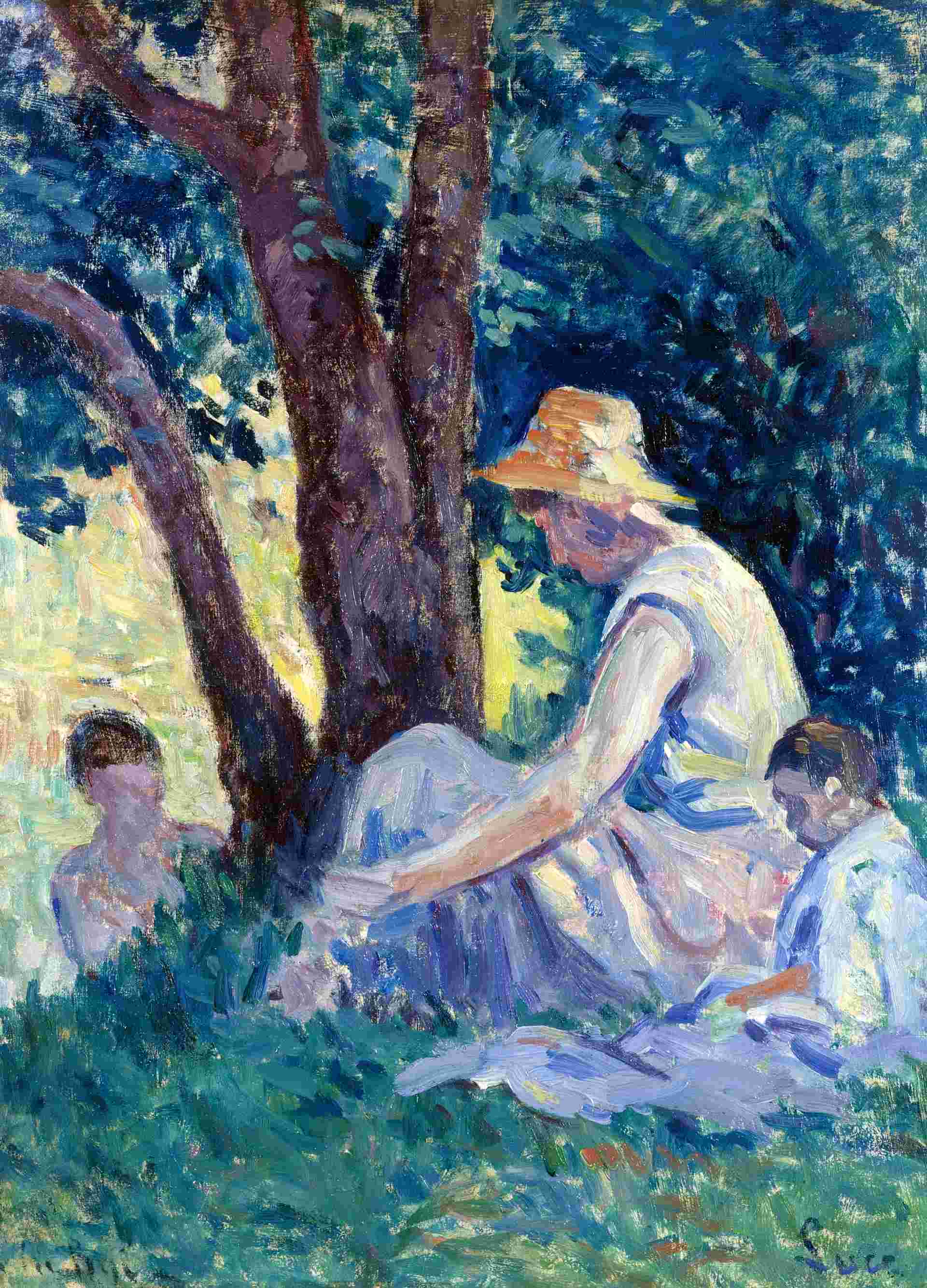 Bessy,Un Apres-Midi á La Campagne, vintage artwork by Maximilien Luce, 12x8" (A4) Poster