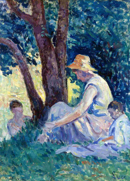Bessy,Un Apres-Midi á La Campagne, vintage artwork by Maximilien Luce, 12x8" (A4) Poster