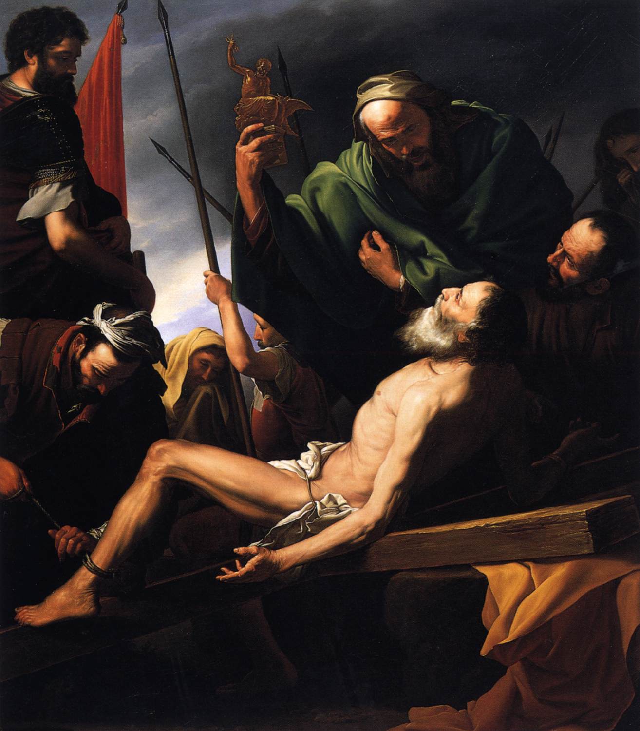 Martyrdom of St Andrew, vintage artwork by Ferdinand Georg Waldmüller, A3 (16x12") Poster Print