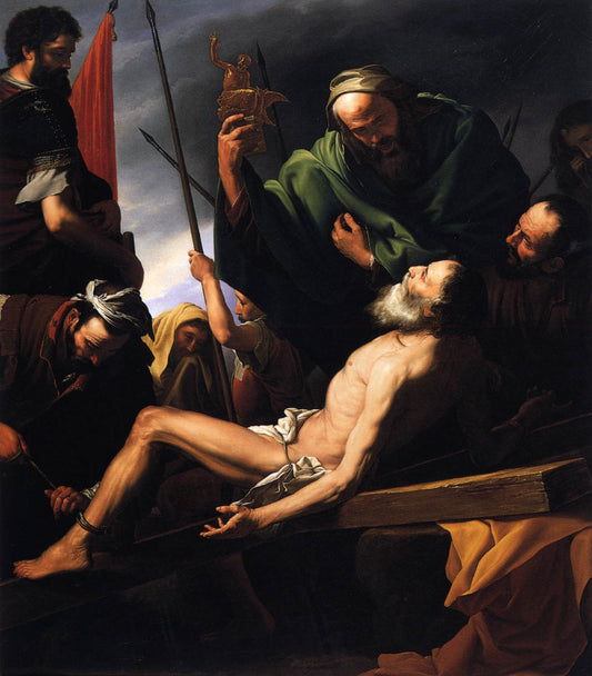 Martyrdom of St Andrew, vintage artwork by Ferdinand Georg Waldmüller, A3 (16x12") Poster Print
