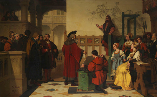 Albrecht Dürer Visited by  Emperor Maximilian, vintage artwork by Wilhelm Koller, 12x8" (A4) Poster