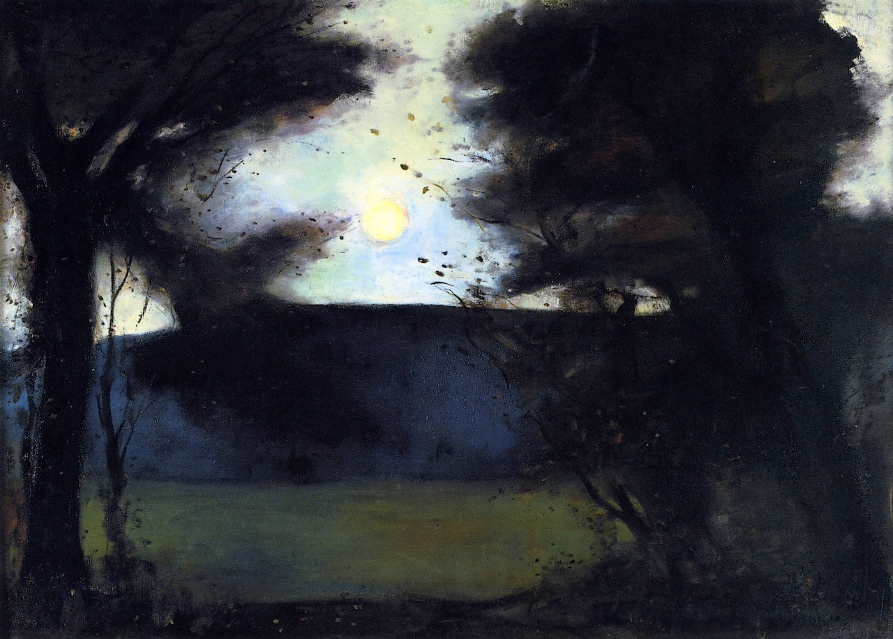 Moonrise on the Grunewaldsee by Lesser Ury,A3(16x12")Poster