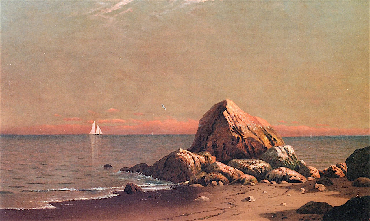 Sailing along the Coast, vintage artwork by Francis A. Silva, 12x8" (A4) Poster