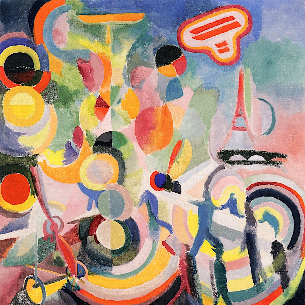 Homage to Bleriot (study), vintage artwork by Robert Delaunay, 12x8" (A4) Poster