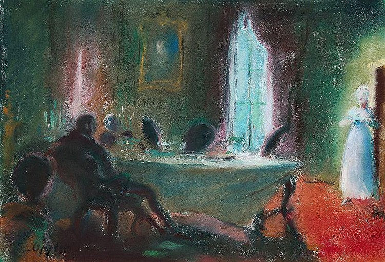 In the Salon by Ernst Oppler,A3(16x12")Poster