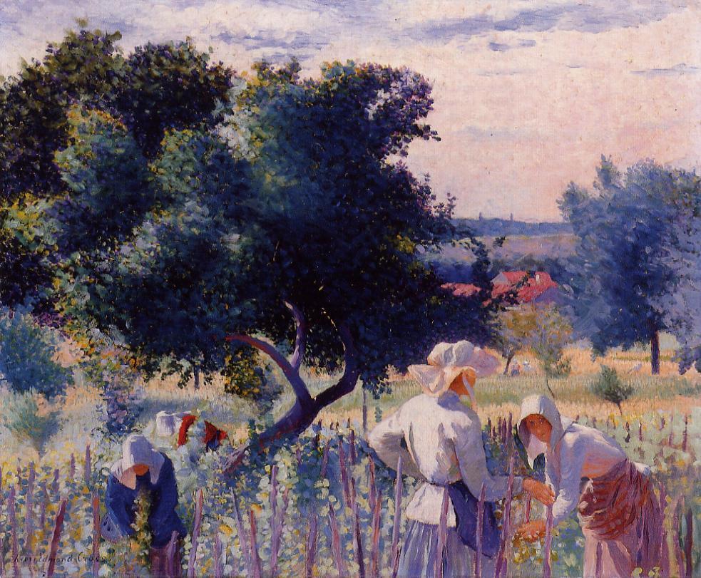 Femmes liant la vigne by Henri-Edmond Cross,A3(16x12")Poster