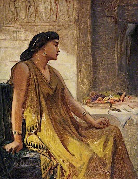 Cleopatra and the Asp, vintage artwork by Sir Edward John Poynter, 12x8" (A4) Poster