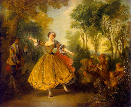 Marie Camargo, vintage artwork by Nicolas Lancret, 12x8" (A4) Poster
