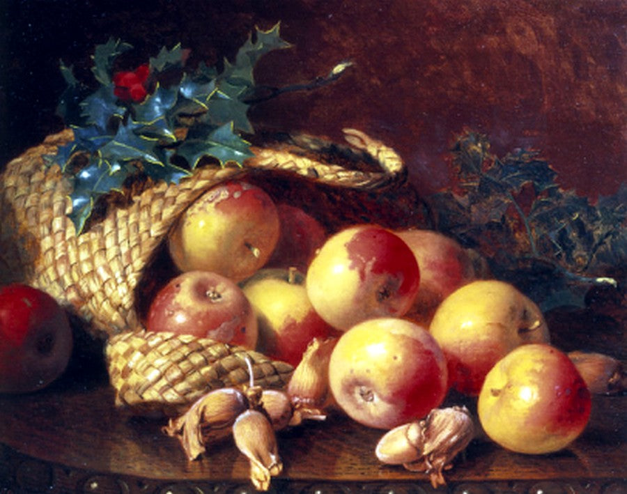 Christmas Fruit and Nuts, vintage artwork by Eloise Harriet Stannard, 12x8" (A4) Poster